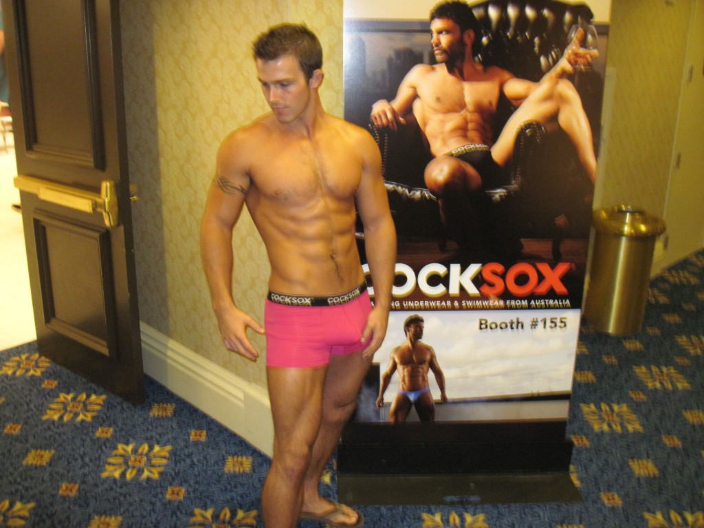 Tory George Modeling for Cocksox at Curve Expo