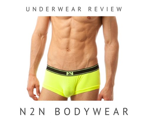 N2N Bodywear Men gold Yellow Bold Rayon Basic pouch tights size