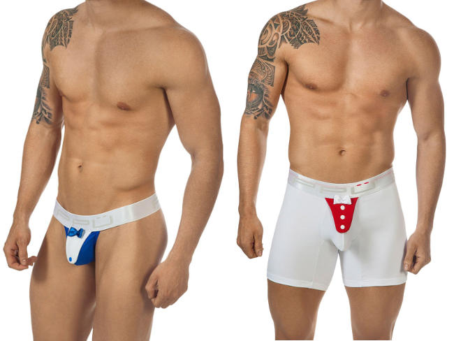 PPU Tuxedo 1312 Thong and 1325 Boxer Brief