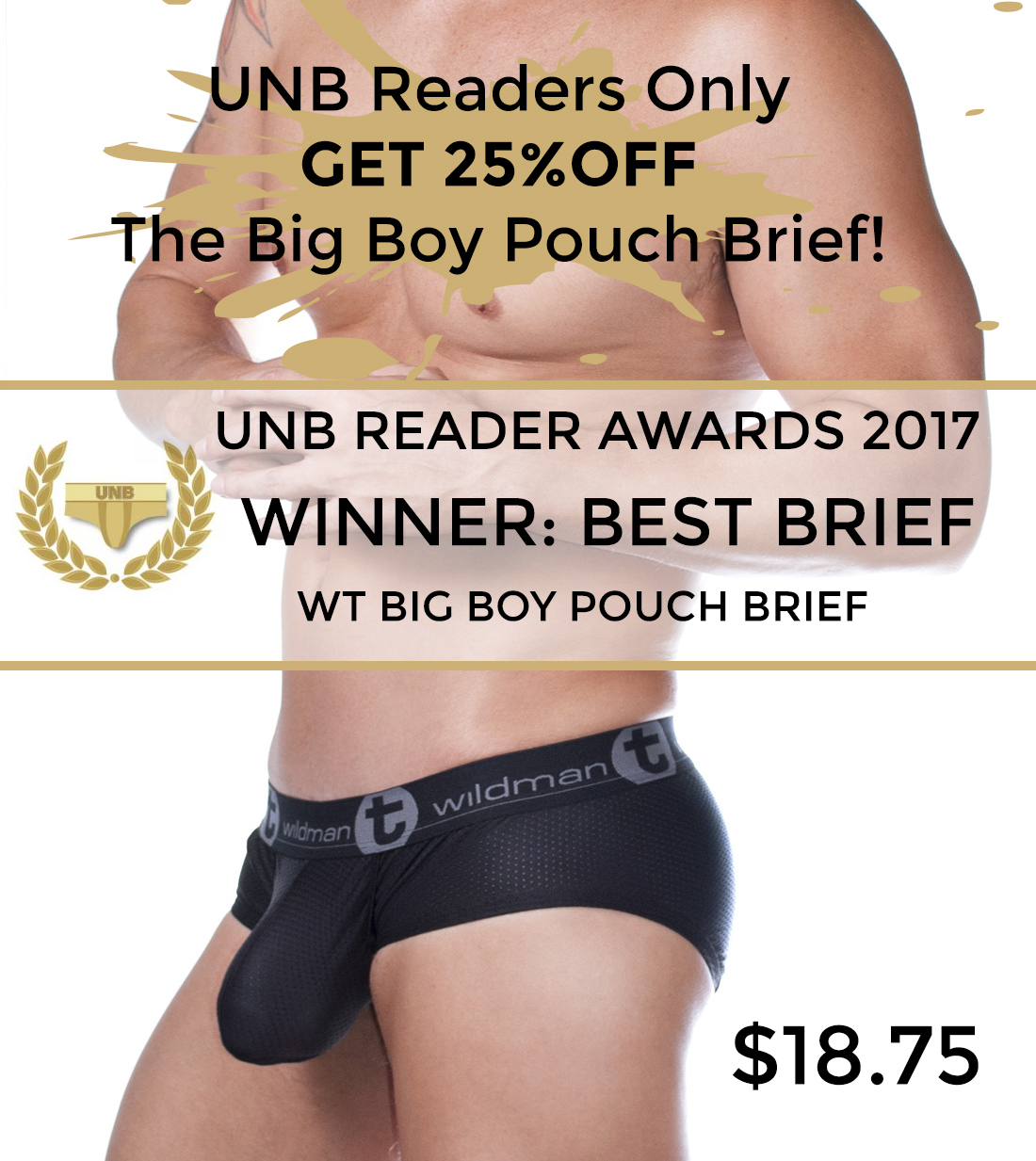 Get the Winner of the Best Brief from WildmanT – Underwear News Briefs