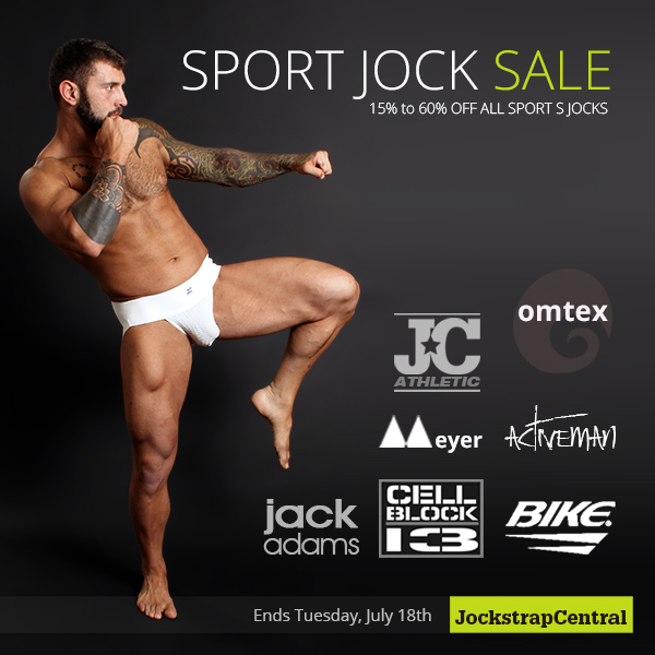 Sport Jock Sale at Jockstrap Central (up to 60% off) plus $40 Free Shipping  – Underwear News Briefs
