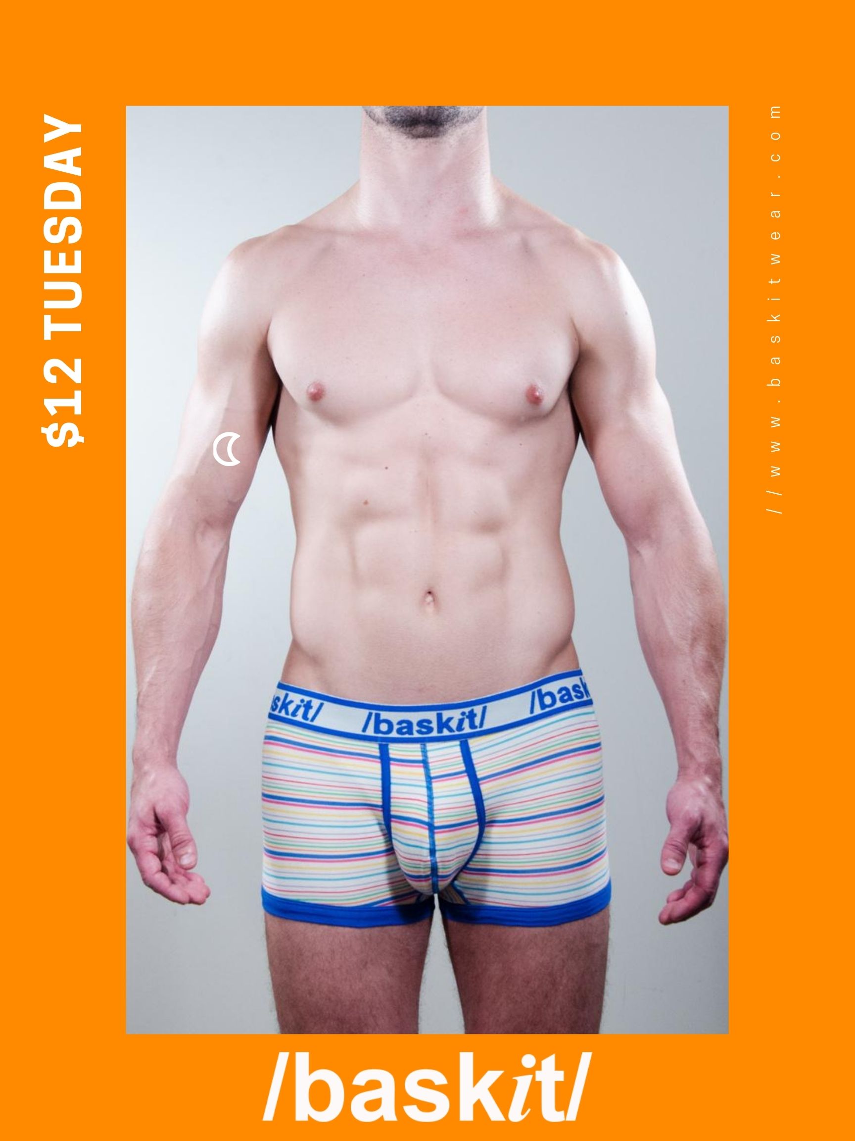 Baskit $12 Tuesday – Wild Stripes Trunk – Underwear News Briefs