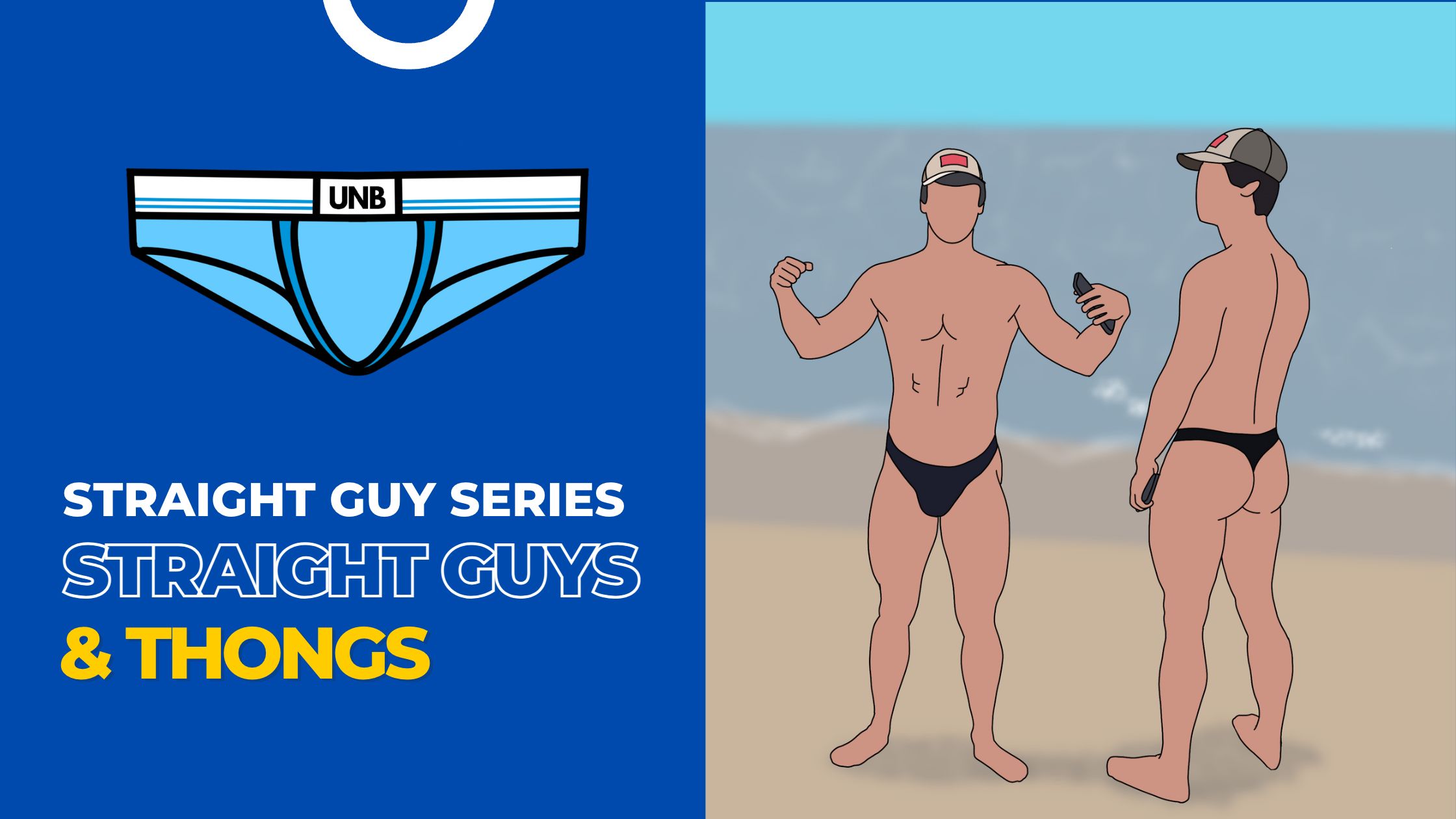 Straight men in thongs